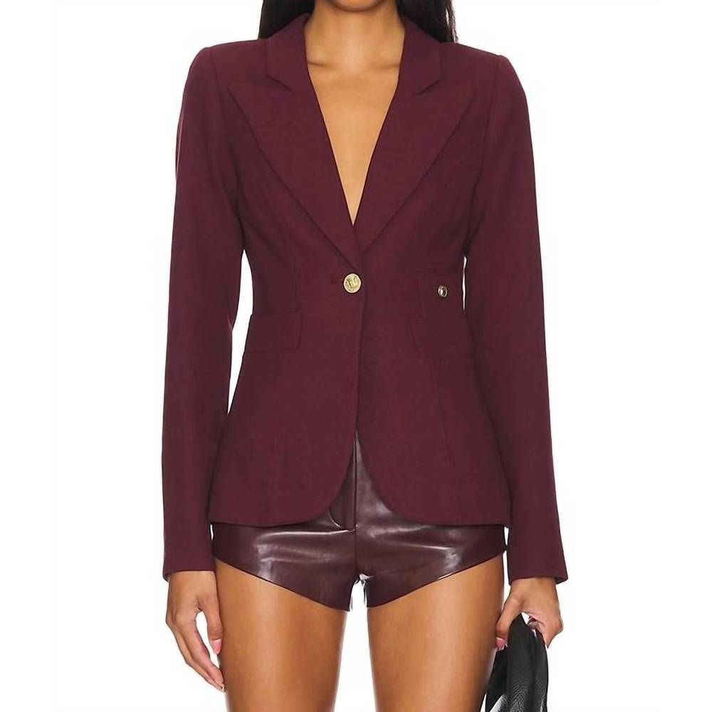NEW SMYTHE classic duchess blazer in plum